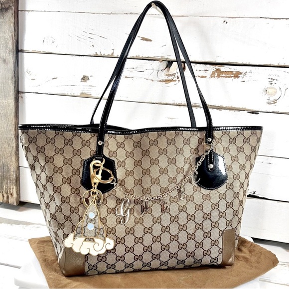 |SOLD| Gucci Ultra Rare Logo Dangle Charmed Bag Charm/Keychain - Picture 8 of 8